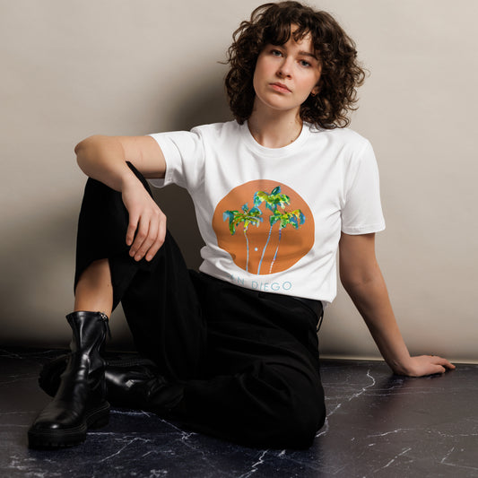 San Diego Orange Palm Tree premium t-shirt